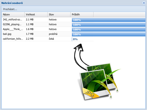 WebAdmin – drag & drop